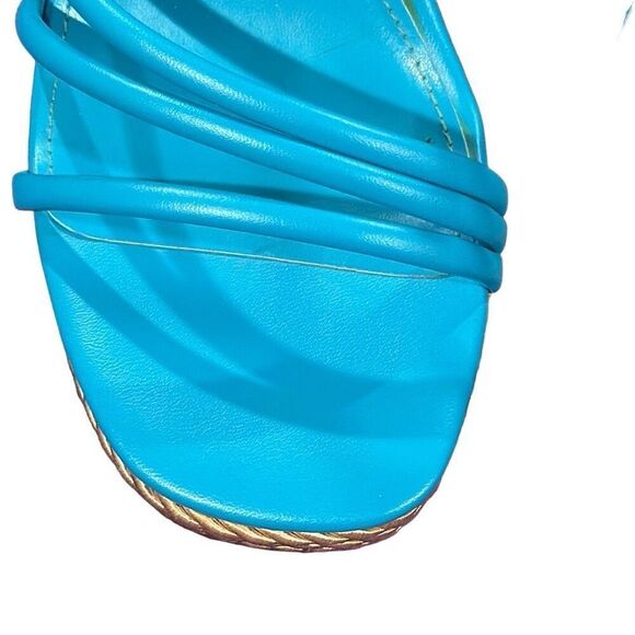 NWOT Marc Fisher Zeki platform wedge espadrilles with ankle wraps - Picture 6 of 9